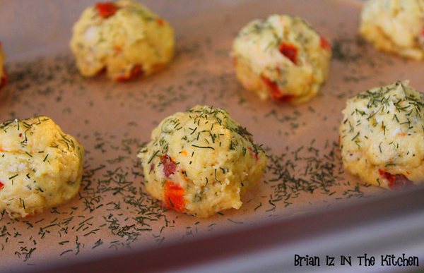 Les scones avant cuisson à la vapeur.